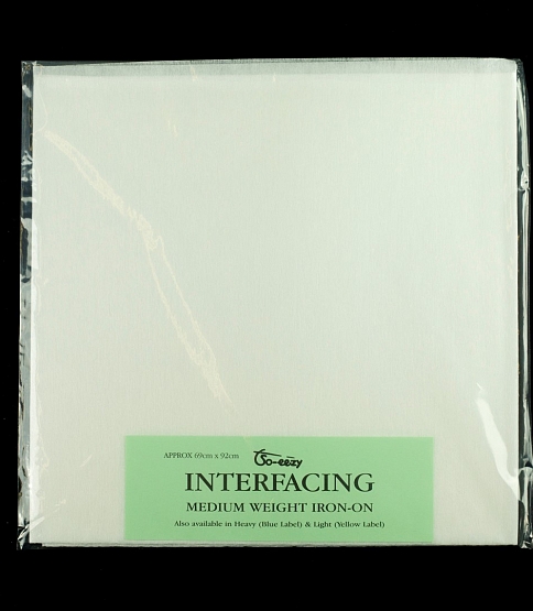 Medium Weight Iron On Interfacing 69cmx92cm Pack White - Click Image to Close